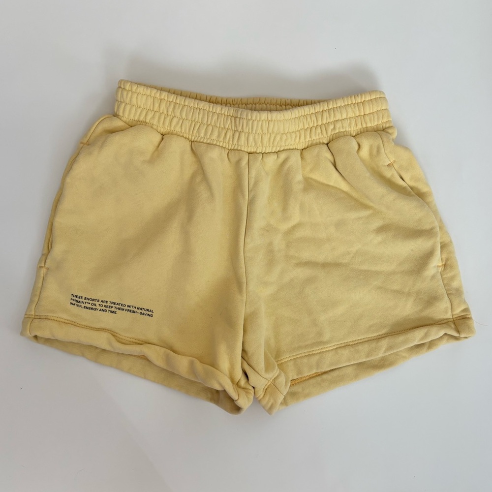 Pangaia 365 Midweight 100% Organic Cotton Shorts Yellow Size XXS - Picture 3 of 13